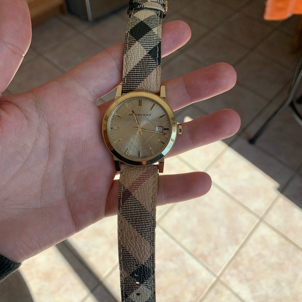 Womens Yellow Gold Burberry Watch